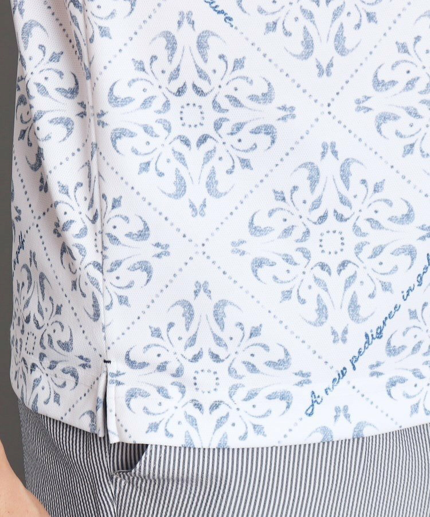 【遮熱/吸水速乾/UV】バティック柄 ボタンダウン 半袖ポロシャツ